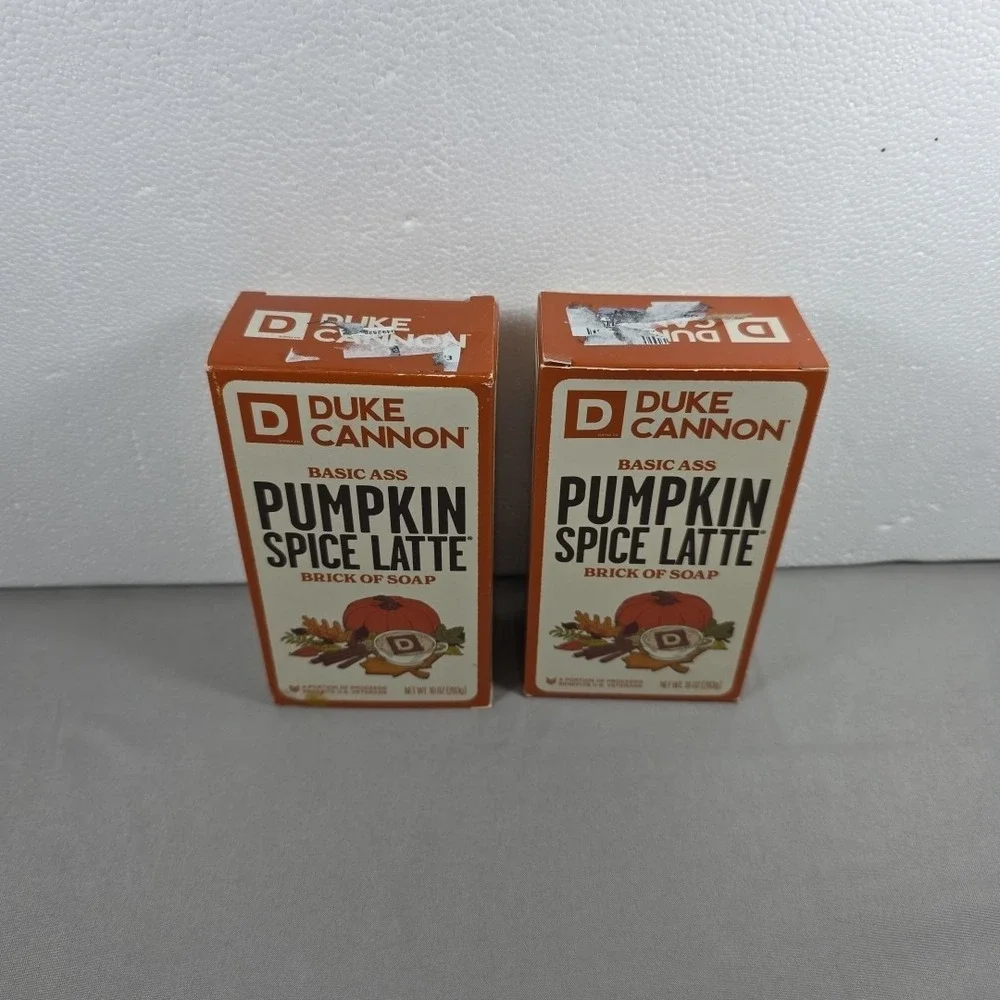 Duke Cannon Pumpkin‎ Spice Latte Bar Soap Holiday Scent Lot of 2
